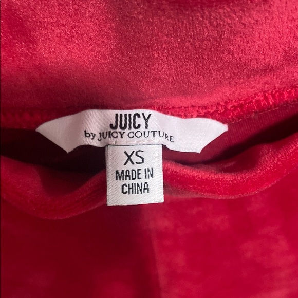 Juicy Couture Red Sweatpants with Rhinestone Detail - Picture 2 of 4